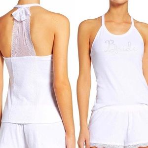 Betsey Johnson Bride Lace Tank sz M